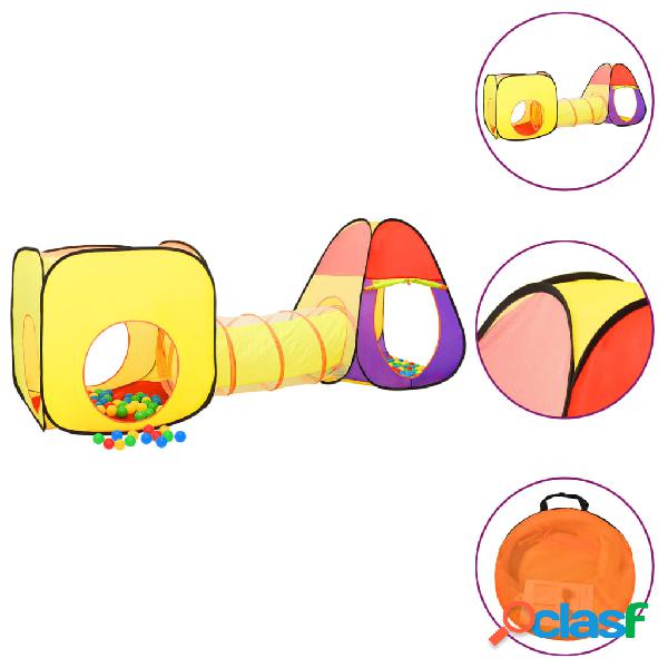 vidaXL Tienda de juegos para niños multicolor 255x80x100 cm