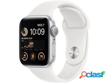 APPLE Watch SE GPS 40 mm Plata con Correa Deportiva Blanco