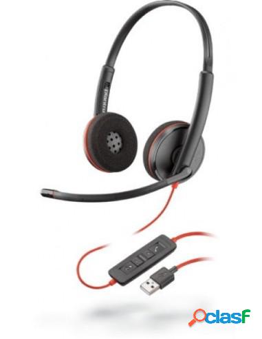 AURICULAR + MIC PLANTRONICS BLACKWIRE C3220 USB BLACK