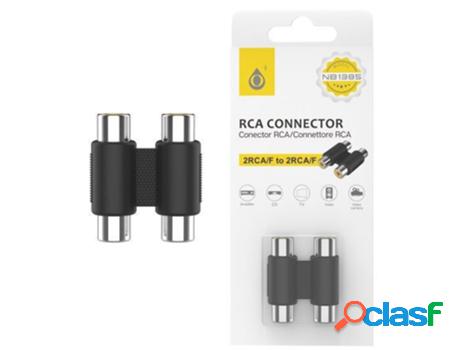 Adaptador 2 Rca F Para 2 Rca F ONEPLUS Nb1385 (Negro)