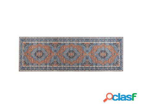 Alfombra BELIANI Midalam (Poliéster - Azul - 80 x 240)