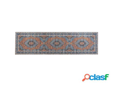 Alfombra BELIANI Midalam (Poliéster - Azul - 80 x 300)
