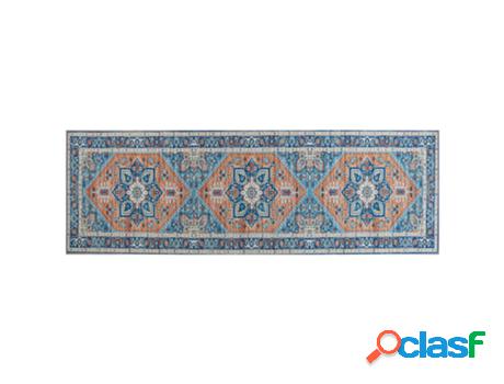 Alfombra BELIANI Ritapuram (Poliéster - Azul - 240 x 80 x