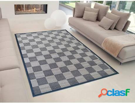 Alfombra Bambu Cuadros Gris 70x140 cm