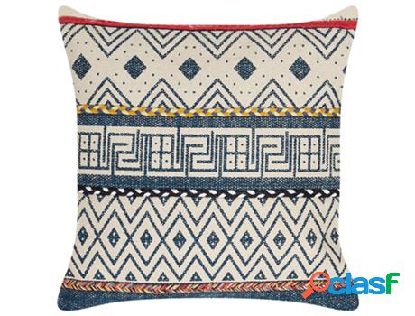 Almohada BELIANI Souk (Algodón - Azul - 50 x 50 x 15)