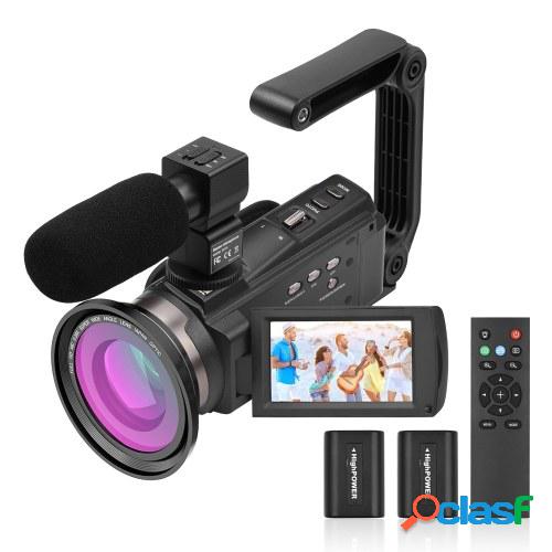 Andoer 4K/60FPS 48MP WiFi Juego de cámara de video digital