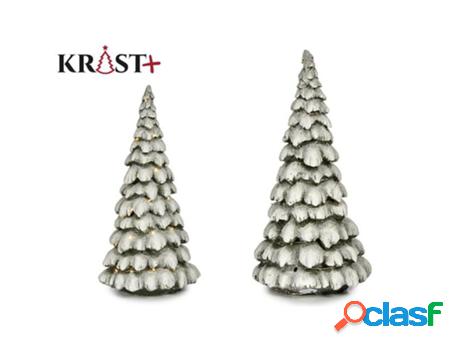 Arbol navidad blanco luz led 47 cm