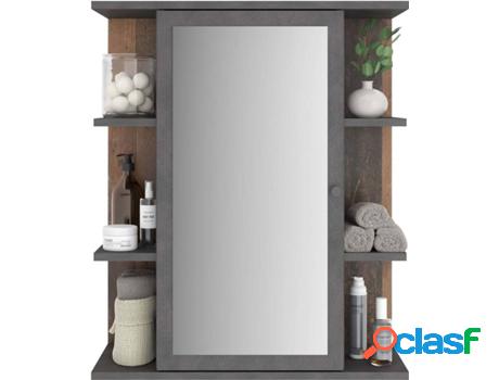 Armario de Lavabo FMD (Multicolor - Madera Aglomerada -