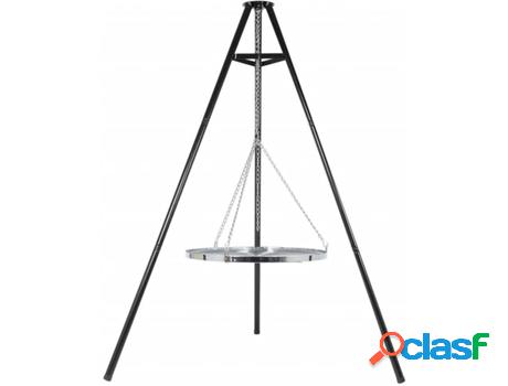 Barbacoa a Carbón BBGRILL (Negro - Acero - 108x128x172 cm)
