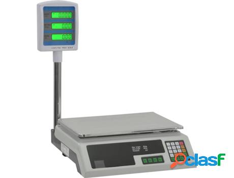 Báscula VIDAXL con Pantalla LCD (Capacidad: 30 Kg)
