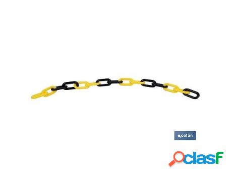 Cadena de plástico 8mm 25 mts (amarillo/negro)