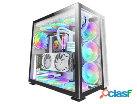 Caja PC Premium Atx Xxl Gaming Rack MARS GAMING Mcv2 Blanco