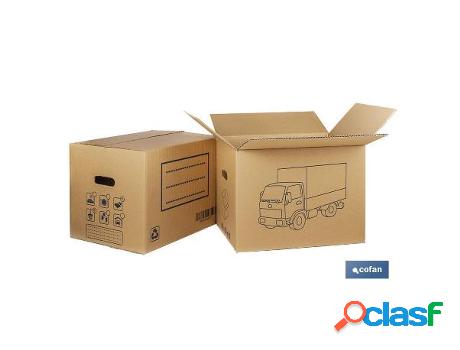 Caja carton mudanza asa troquel. 60x40x40cm caja 10 unid.