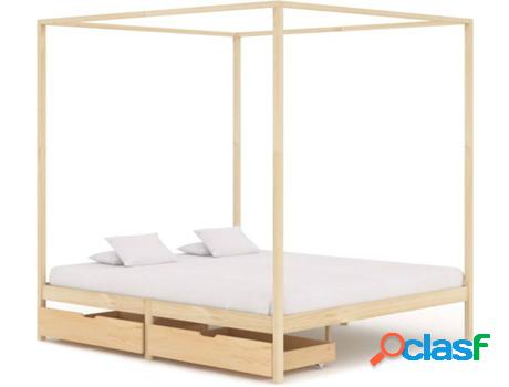 Cama VIDAXL 3060349 (Marrón - Madera - Compatible con