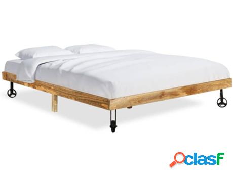 Cama VIDAXL (Marrón - Madera - Compatible con Colchón: