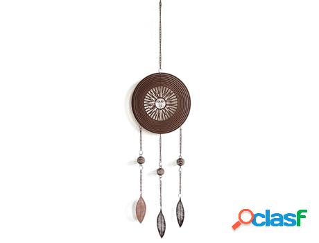 Colgante con Hojas Marrón de Metal 85*1*18cm Colgante de