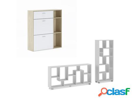 Conjunto Muebles de Salón SKRAUT HOME Melamina Beis