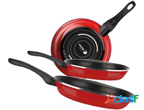 Conjunto de 3 Sartenes FAGOR Optimax Pan Matt Red