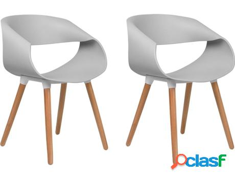 Conjunto de Sillas BELIANI Charlotte (Gris - 55x52x78 -