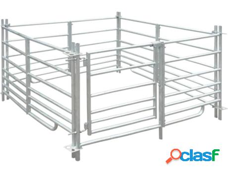 Corral para Ovejas VIDAXL 4 Paneles (Gris - 137 x 137 x 92