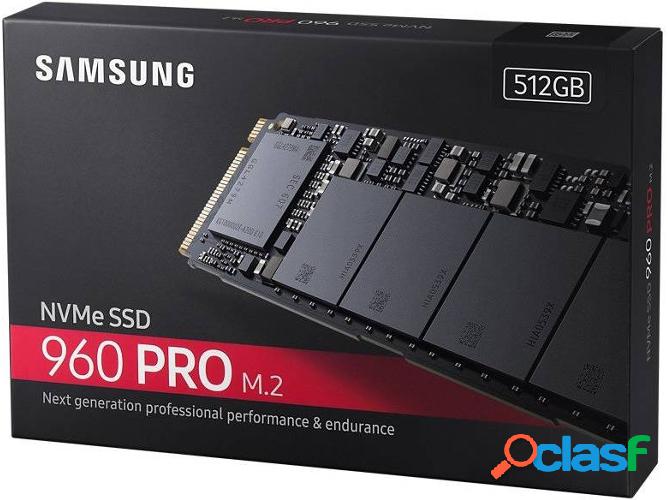 Disco SSD Interno SAMSUNG 512 GB 960 Pro M2 PCIE (1 TB - M.2