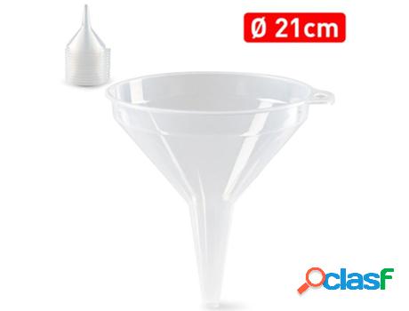 Embudo plastico 21 cm transparente