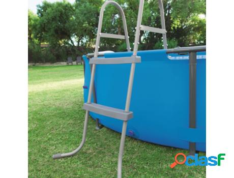 Escalera Para Piscinas BESTWAY (84 cm - Metal - Gris)