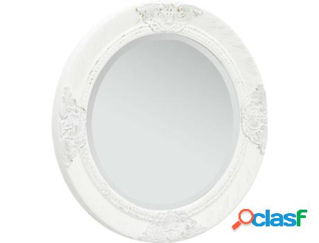 Espejo de Pared VIDAXL Madera (Blanco - 5 cm)