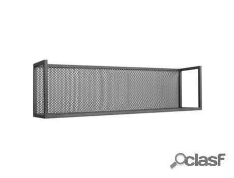 Estantería de pared LABEL51 Motif XL Negro (Metal - 90 x 18