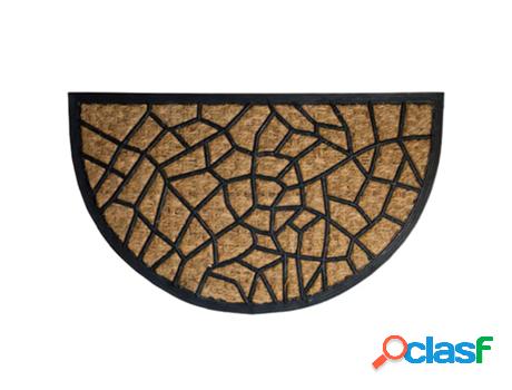 Felpudo fibra coco y goma 1/2 luna 45x75 cm.
