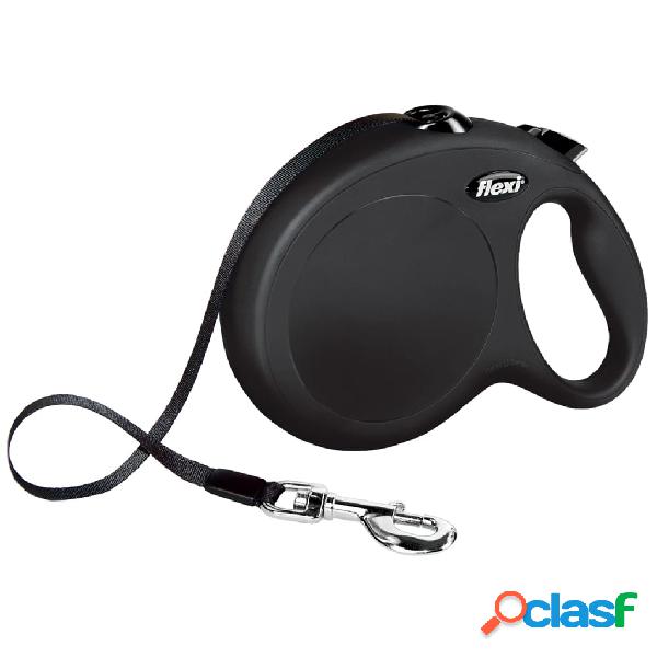 Flexi Correa de cinta New Classic 8 m negra 11743