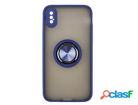 Funda ACCETEL para iPhone X / XS Gel Bumper con Anillo Azul