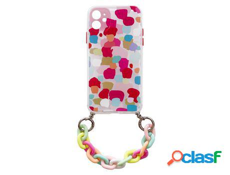 Funda Em Gel Elástico Flexible Color Chain con Pingente de