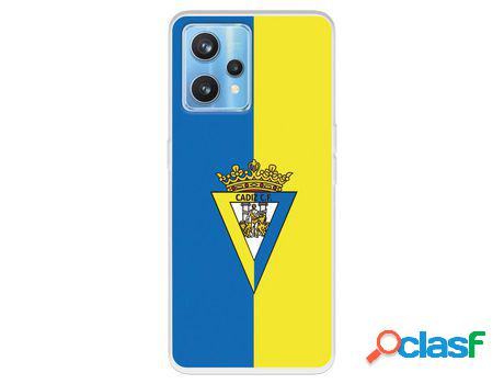 Funda Para Realme 9 Pro+ Del Cádiz Cf Escudo Fondo Bicolor