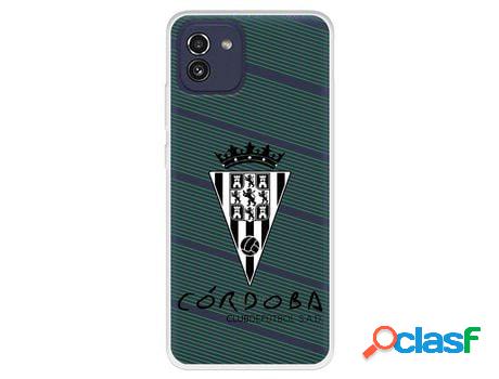 Funda Para Samsung Galaxy A03 Del Córdoba Cf Escudo Blanco
