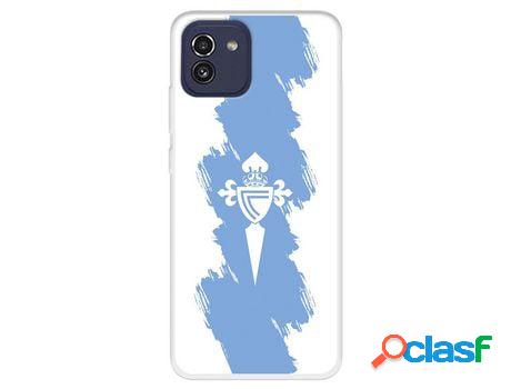 Funda Para Samsung Galaxy A03 Del Rc Celta Escudo Trazo Azul