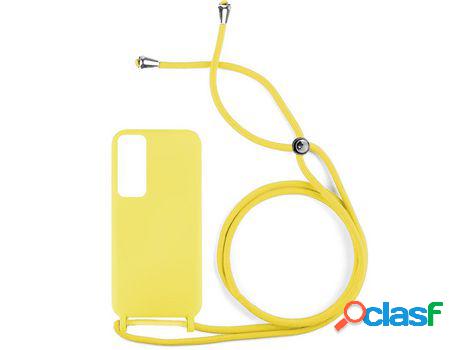 Funda SKYHE por Huawei P Smart 2021 Gel con Cordón Amarillo