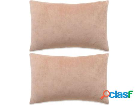 Fundas de Cojín VIDAXL Tejido 2 uni. (Beis - 40x60 cm)