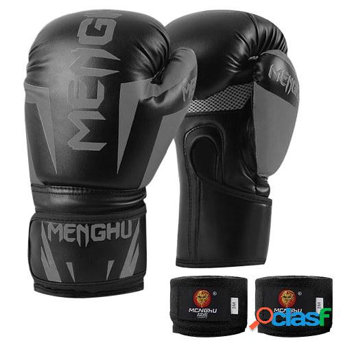 Guantes de boxeo con correas de soporte de muñeca Kick