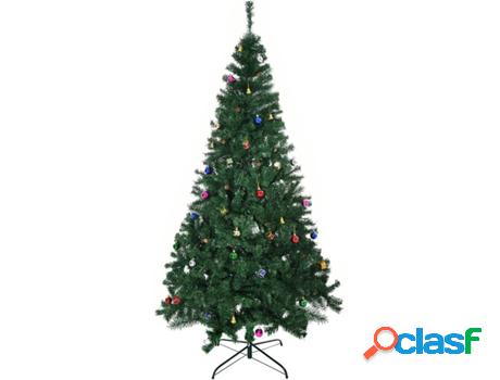 Homcom Árbol De Navidad Artificial 210 Cm Ignífugo Con