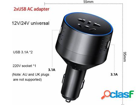 Inversor De Carro 12V 220V Com Pd Type-C Qc3.0 Usb YAN251-1