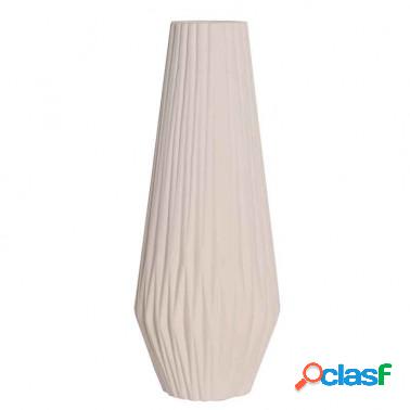 Jarrón alto de cerámica color crema serie Estela