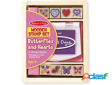 Jogo de Mesa MELISSA & DOUG Butterfly And Hearts Stamp Set