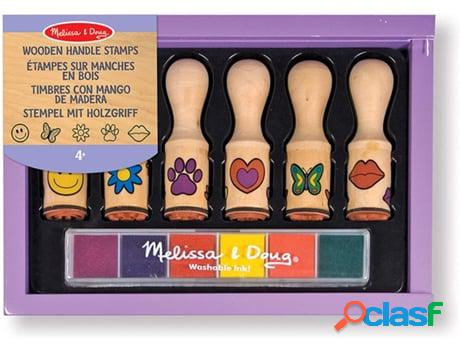 Jogo de Mesa MELISSA & DOUG Wooden Handle Stamps (2 Anos)