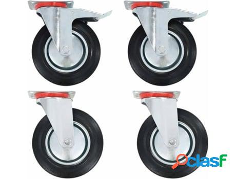 Juego 4 Ruedas Giratorias VIDAXL 200mm