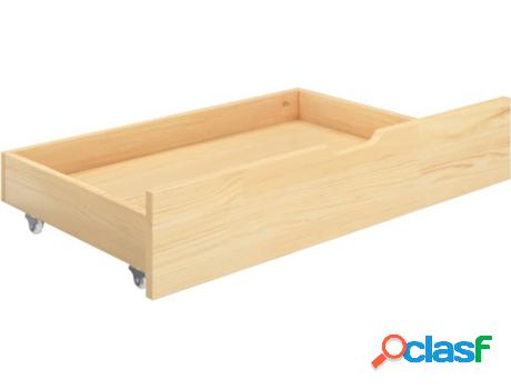Juego de 2 Cajones de Cama VIDAXL 321985 (Marrón - Madera