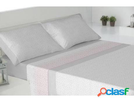 Juego de Sábanas Nordic 100% Algodón Gris 90 cm