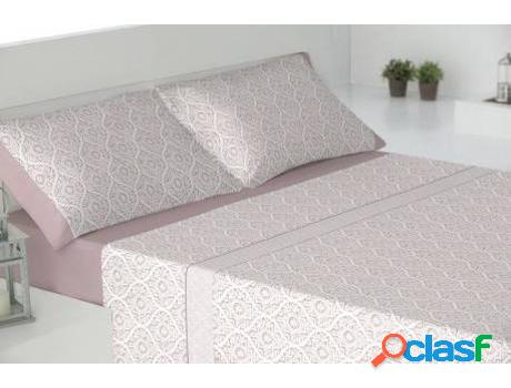 Juego de Sábanas Térmicas Casiopea Franela Rosa 90 cm