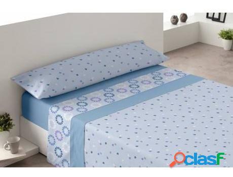 Juego de Sábanas Térmicas Iris Coralina Azul 90 cm