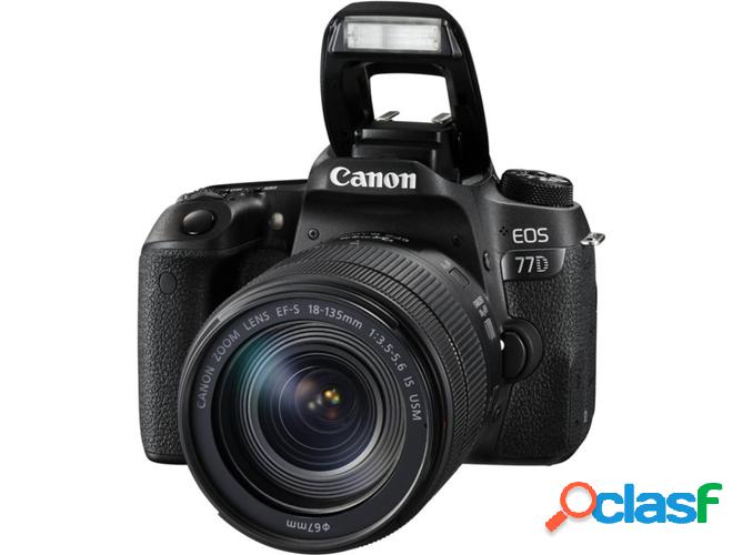 Kit Cámara Réflex CANON EOS 77D+18-135 F3.5-5.6 IS USM (24